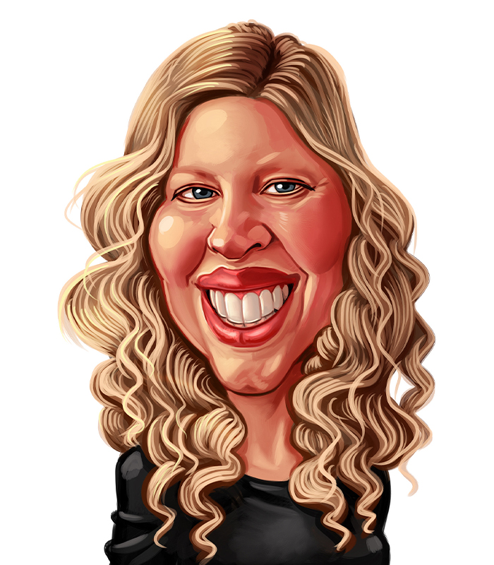 Caricature of Bethany Brown