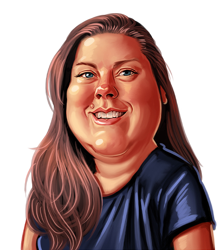 Caricature of Stephanie Odro