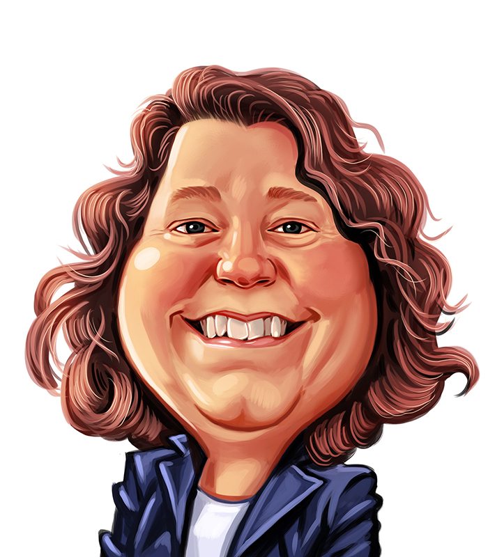 Caricature of Jennifer Del Negro