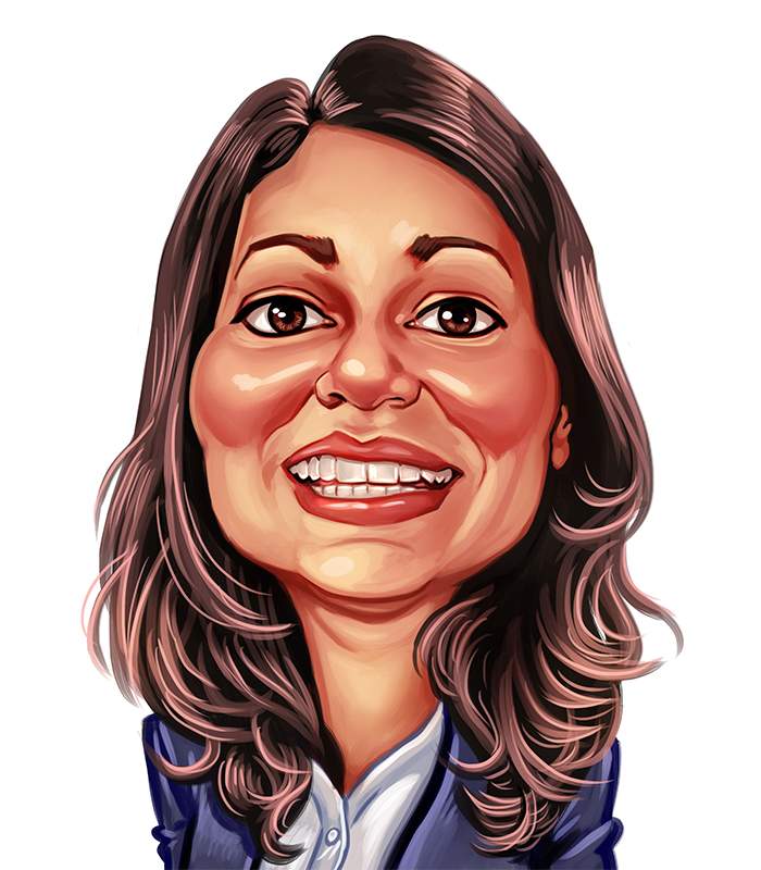 Caricature of Zubaida Salman